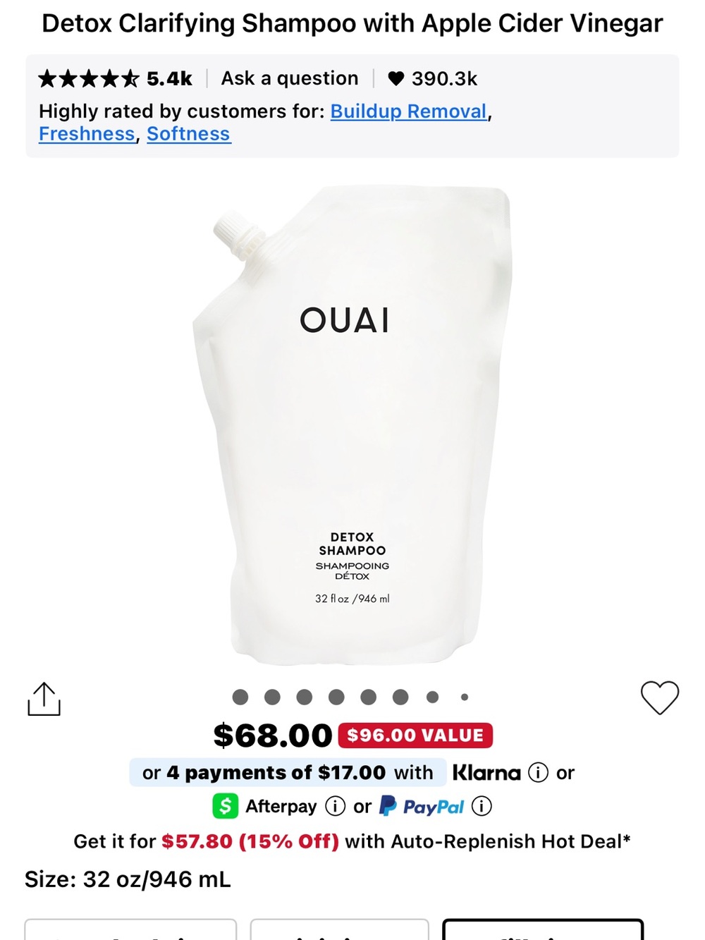 Detox Clarifying Shampoo - OUAI